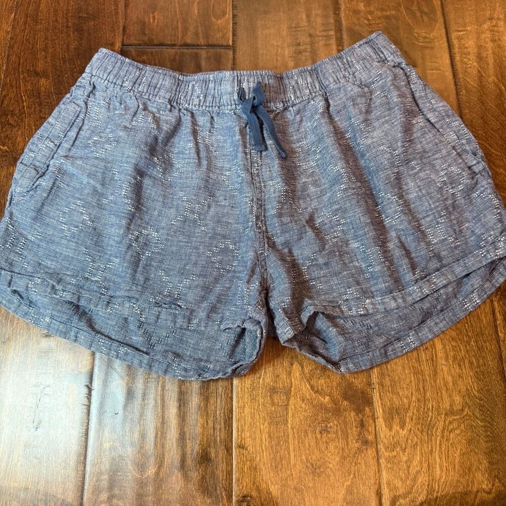 Patagonia Island Hemp Barley Baggies Shorts Navy Blue Size Medium Organic Cotton - Picture 1 of 7